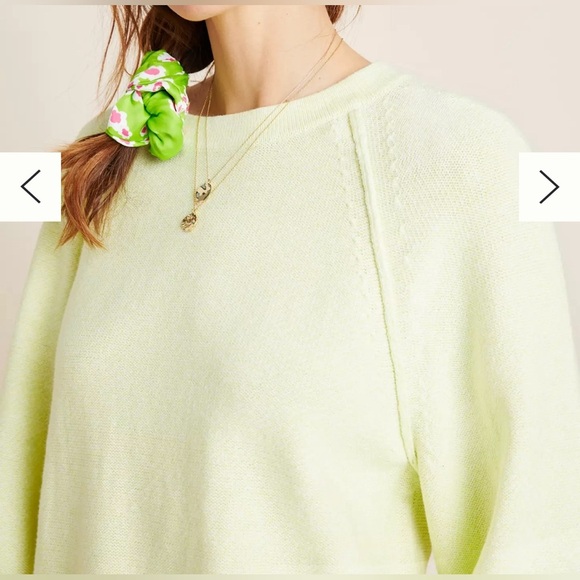 ANTHROPOLOGIE Emily Puff-Sleeved Sweater, Size XS - Picture 3 of 14
